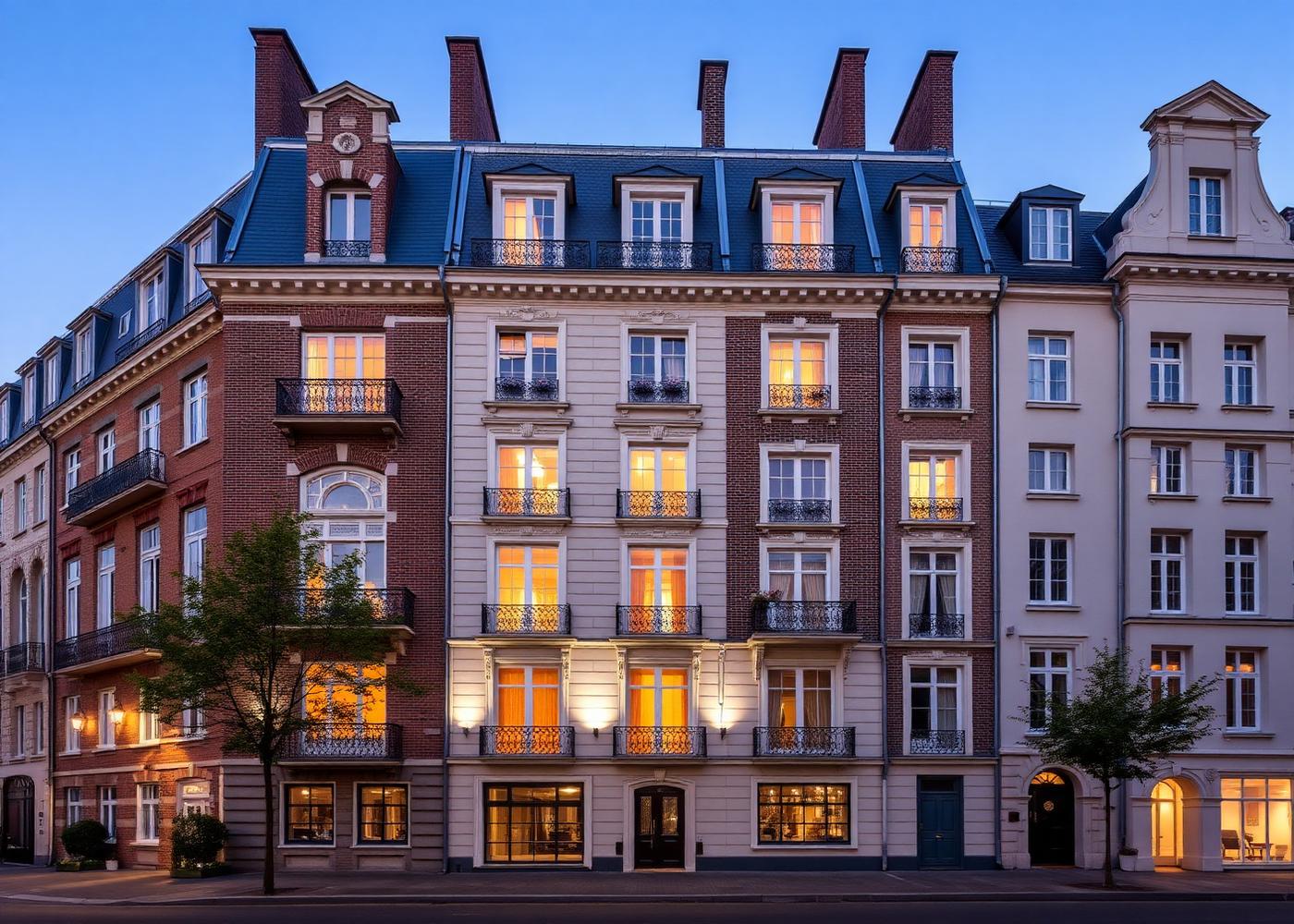 Klassiek Belgisch herenhuis opgedeeld in huurappartementen
